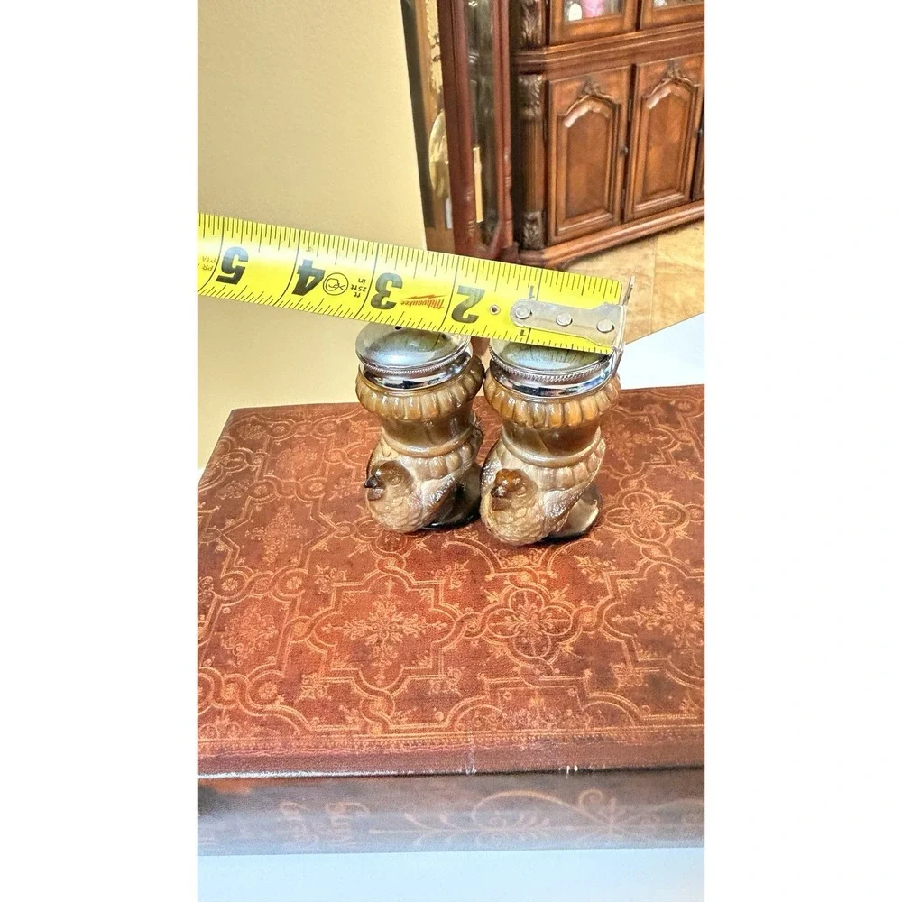 vintage Boyd‎ Glass chocolate swirl slag glass salt and pepper shakers